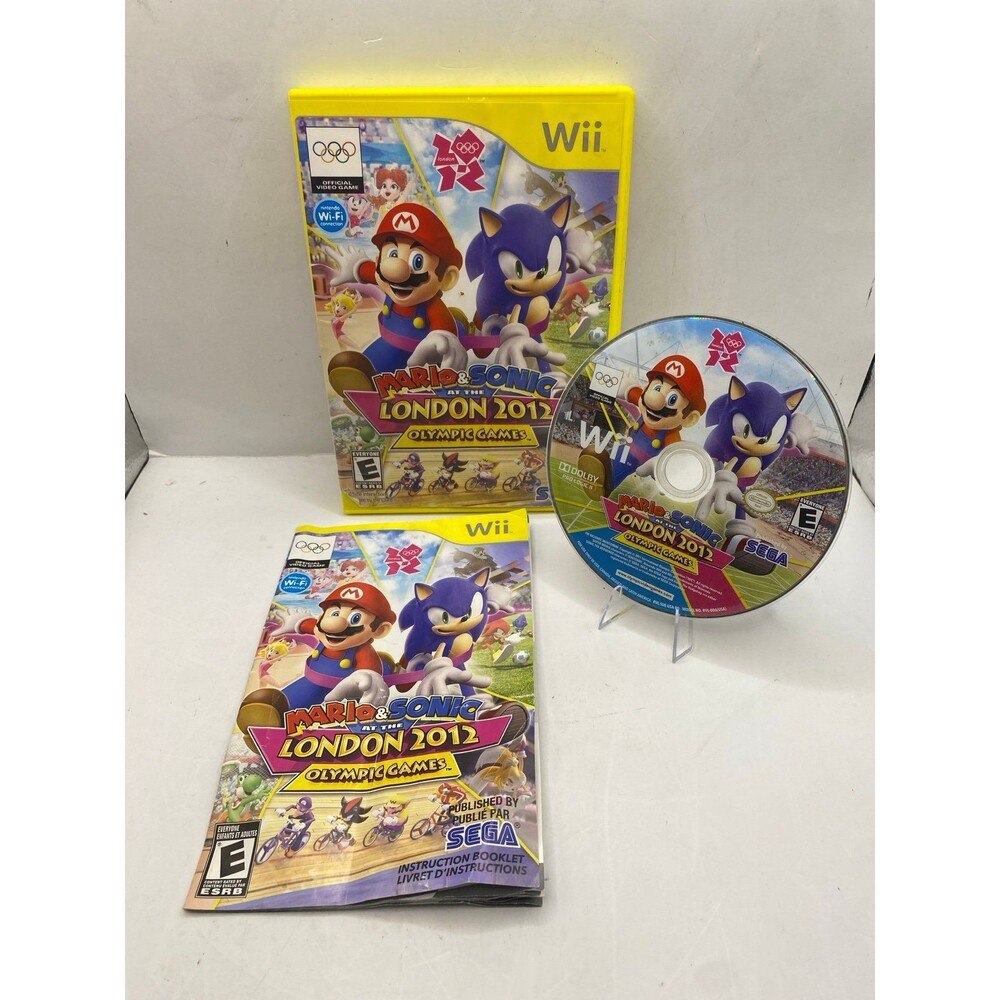 Mario & Sonic at the London 2012 Olympic Games Wii Complete Tested CIB Works!